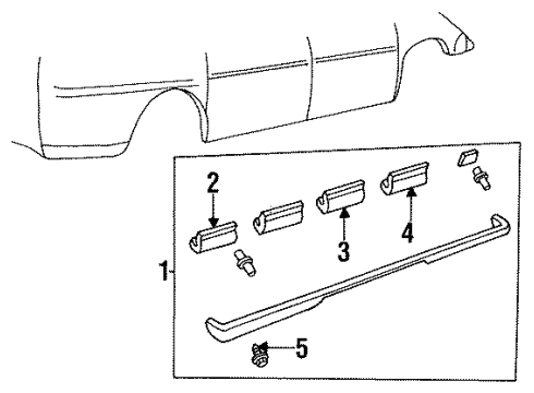 1994 Pontiac Trans Sport Exterior Trim - Body Side Panel Diagram