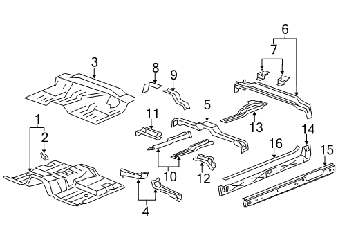 2012 Chevy Silverado 2500 HD Floor Diagram 4 - Thumbnail