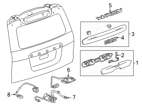 2016 GMC Yukon Lift Gate Diagram