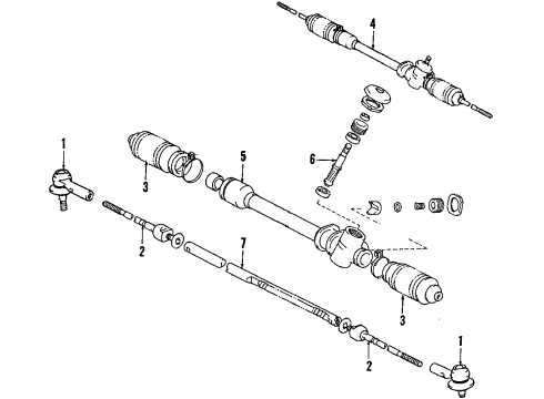 1986 Chevy Nova Boot,Steering Gear Diagram for 94840510