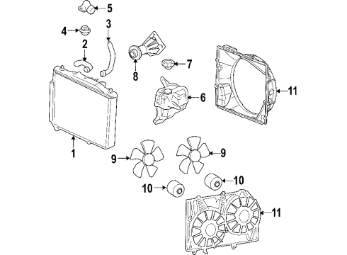 2008 Cadillac STS Cooling System, Radiator, Water Pump, Cooling Fan Diagram 10 - Thumbnail