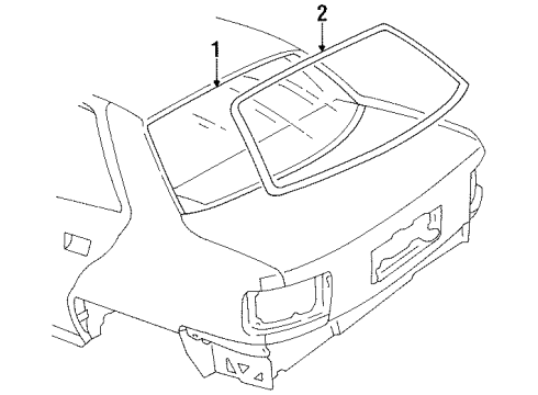 1992 Oldsmobile Achieva Back Glass Diagram