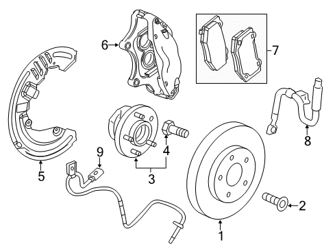 2015 Cadillac ATS Front Brakes Diagram 1 - Thumbnail