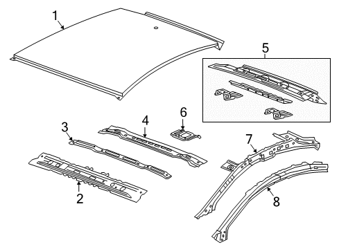 2019 Chevy Volt Roof & Components Diagram