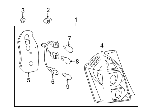 2009 Pontiac Vibe Tail Lamps Diagram