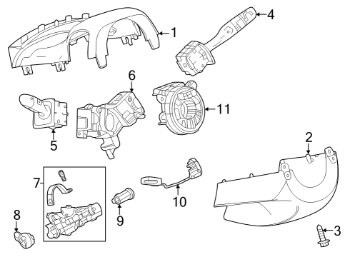 2024 Chevy Trax Shroud, Switches & Levers Diagram 2 - Thumbnail