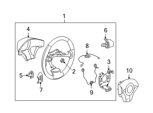 2009 Pontiac G5 Steering Column & Wheel, Steering Gear & Linkage Diagram