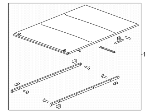 2020 GMC Sierra 3500 HD Exterior Trim - Pick Up Box Diagram 6 - Thumbnail