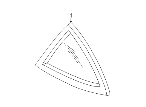 2005 Chevy Cobalt Window Assembly, Quarter Diagram for 15262159