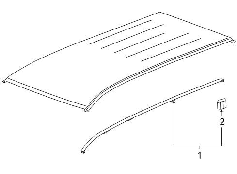 2017 GMC Terrain Exterior Trim - Roof Diagram