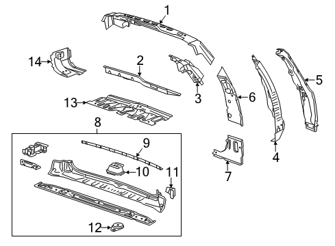 2017 GMC Yukon XL Rear Body Diagram