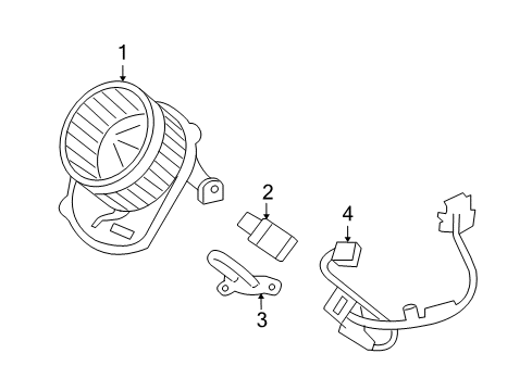 2009 Hummer H3 Blower Motor & Fan, Air Condition Diagram