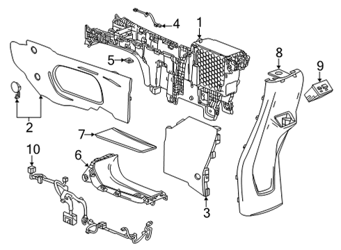 2022 Chevy Bolt EUV Center Console Diagram 1 - Thumbnail