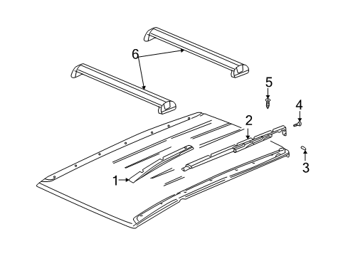 2003 Saturn Vue Bolt/Screw,Luggage Carrier Cr Rail Diagram for 11589075