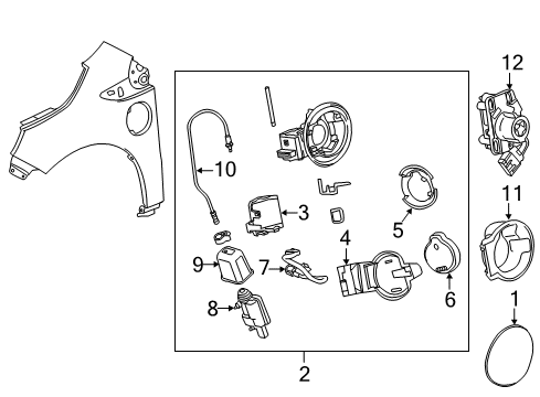 2011 Chevy Volt Receptacle Assembly, Drive Motor Battery Charger Diagram for 23281030