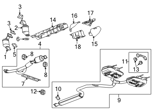 2010 Buick LaCrosse Exhaust Components Diagram