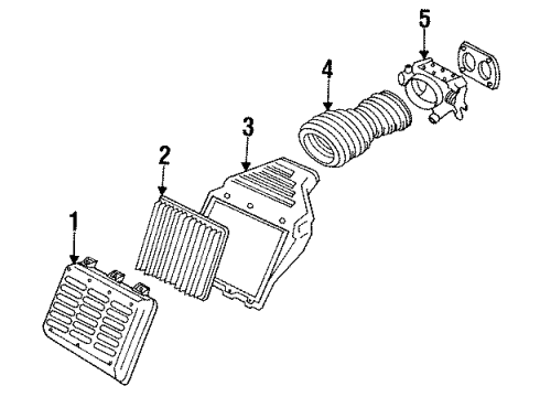 1996 Chevy Corvette Fuel Injection Air Meter BODY Diagram for 17096245