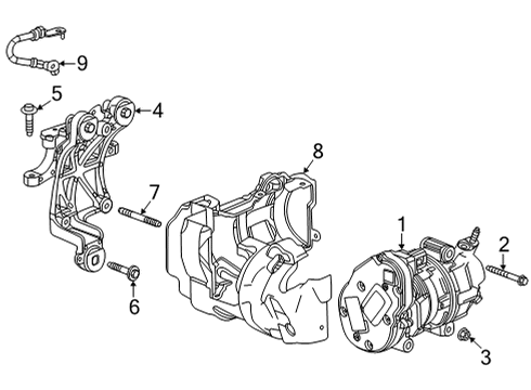 2023 GMC Hummer EV Pickup A/C Compressor Diagram