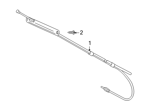 2001 Chevy Tracker Antenna Asm (On Esn) Diagram for 30022677