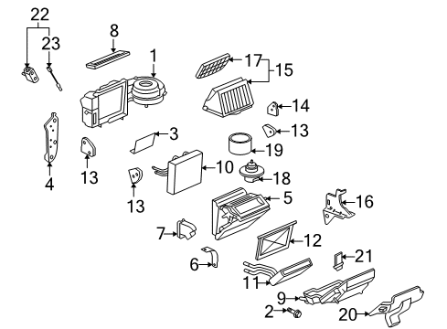 2007 Saturn Vue Heater Core & Control Valve Diagram 2 - Thumbnail