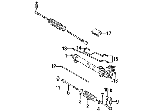 1998 Buick Riviera P/S Pump & Hoses, Steering Gear & Linkage Diagram 2 - Thumbnail