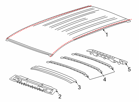 2021 Chevy Equinox Roof & Components Diagram 2 - Thumbnail