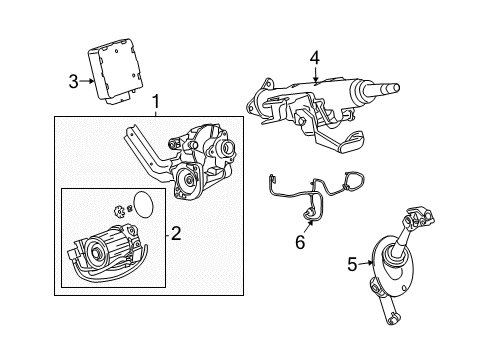 2010 Chevy HHR Module Assembly, Electronic P/S Motor Control Diagram for 25819157