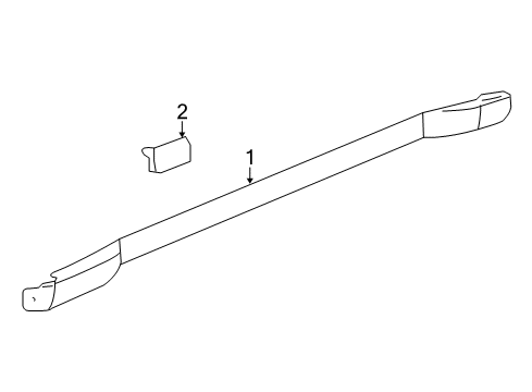 2007 Chevy HHR Exterior Trim - Pillars, Rocker & Floor Diagram 1 - Thumbnail