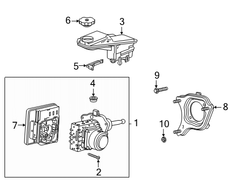 2023 Cadillac XT5 MODULE ASM-ELEK BRK BOOS CONT Diagram for 85124318