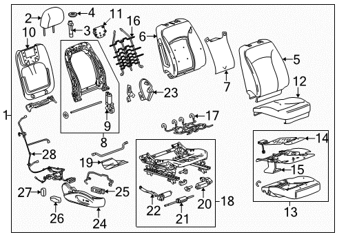 2015 Buick LaCrosse Pad Assembly, Front Seat Cushion Diagram for 26207076