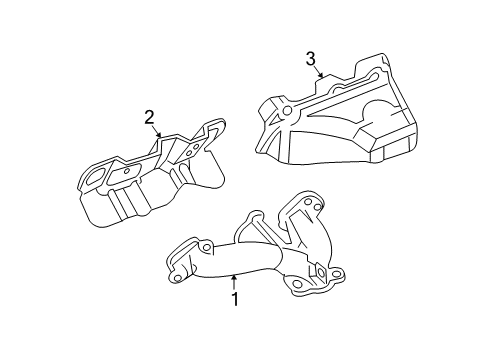 2006 Chevy Malibu Engine Exhaust Manifold Diagram for 12598722