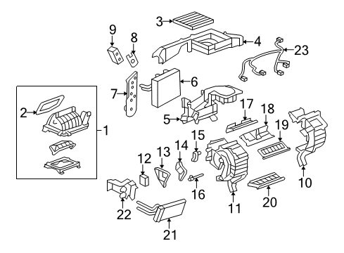 2006 Chevy Equinox A/C & Heater Control Units Diagram