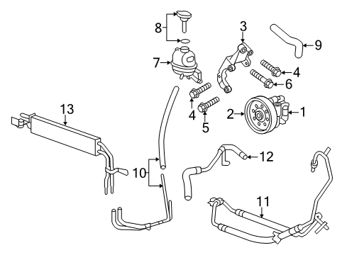 2014 Cadillac CTS P/S Pump & Hoses, Steering Gear & Linkage Diagram 12 - Thumbnail