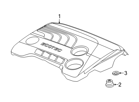 2016 Buick Cascada Engine Appearance Cover Diagram