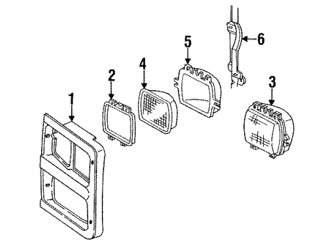 1995 Chevy G20 Headlamps, Electrical Diagram 1 - Thumbnail