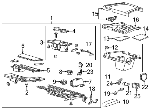 2017 Cadillac CTS Center Console Diagram 3 - Thumbnail