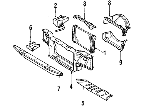 1985 Buick Riviera Radiator & Components, Cooling Fan Diagram