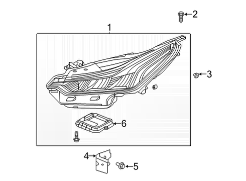 2024 Cadillac CT5 Headlamp Components Diagram