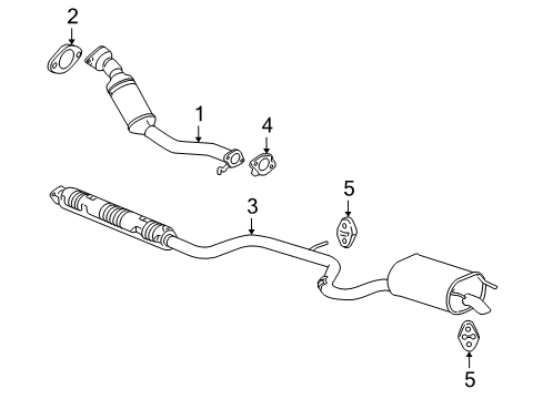 2009 Buick LaCrosse Exhaust Components Diagram 1 - Thumbnail