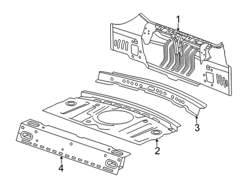 2022 Cadillac CT4 Rear Body Diagram