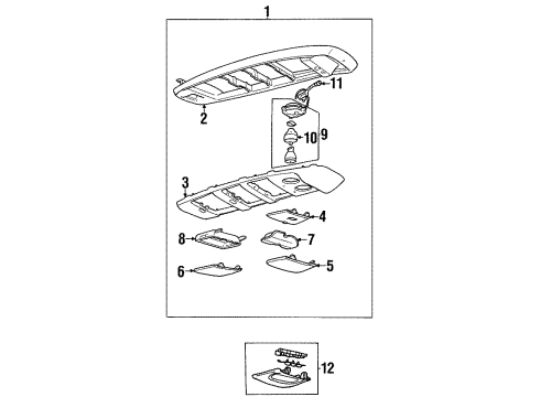 1997 GMC C2500 Suburban Overhead Console Diagram