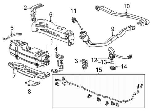 2021 GMC Yukon Bolt,Emission Reduction Fluid Tank Opening Filler Housing Diagram for 11519374