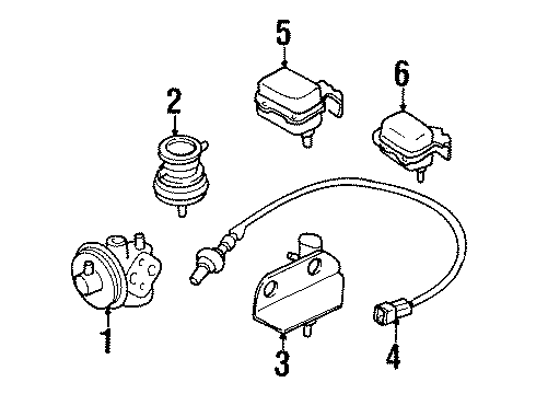 1998 Chevy Tracker Valve, Vacuum Switching (On Esn) Diagram for 30014366