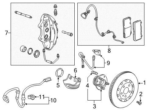 2015 Chevy Camaro Hose Assembly, Front Brake Diagram for 22925790