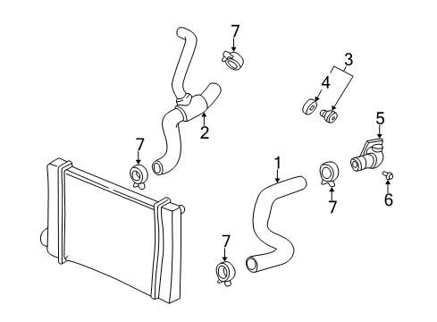 1999 Pontiac Grand Am Radiator Hoses Diagram