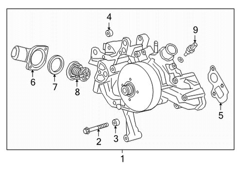 2022 Cadillac Escalade ESV Water Pump Diagram