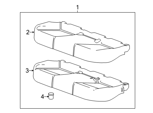 2013 Chevy Malibu Cover, Rear Seat Cushion *Neutral L Diagram for 22889502