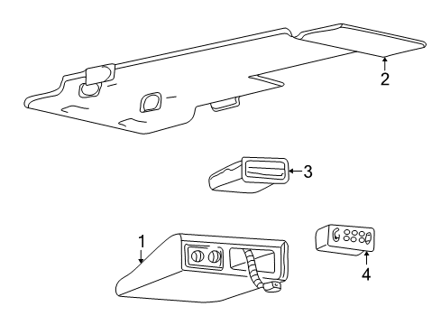 1998 Pontiac Trans Sport Overhead Console Diagram 3 - Thumbnail