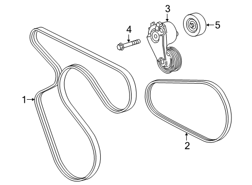 2024 GMC Savana 2500 Belts & Pulleys Diagram 1 - Thumbnail