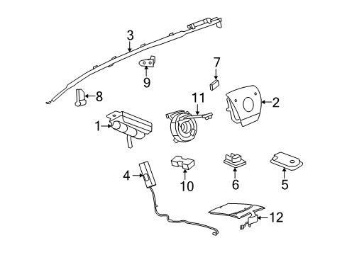 2010 Saturn Outlook Module Assembly, Airbag Sensor & Diagnostic Diagram for 23423606